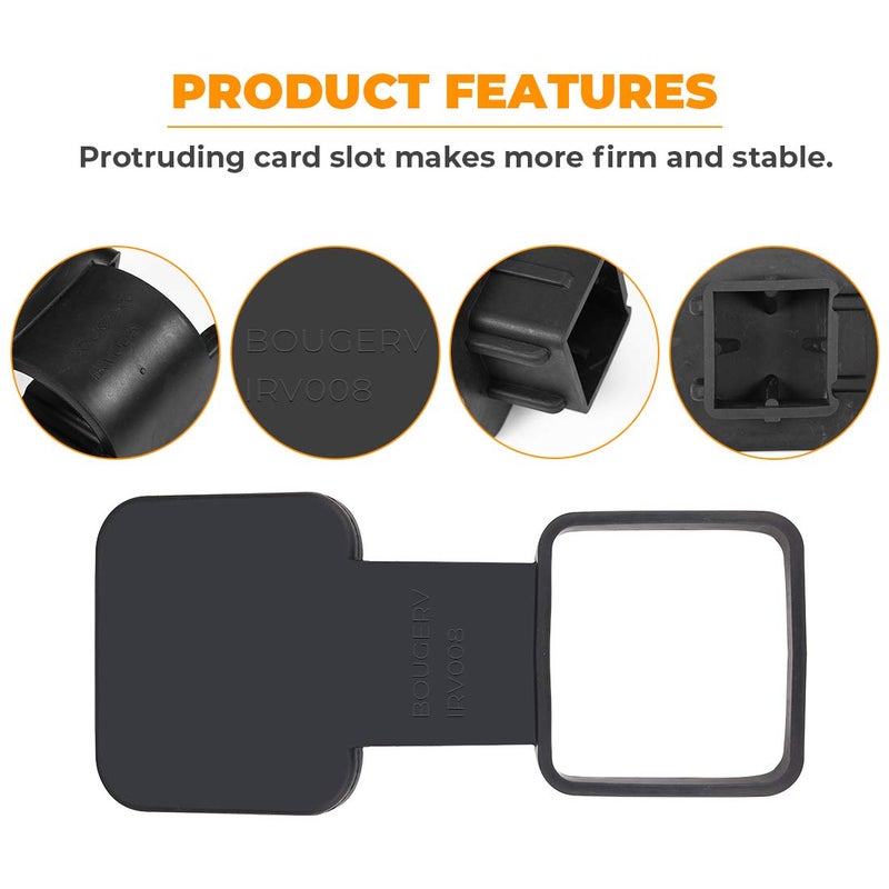 BougeRV 1 1/4 Inch (1.25 Inch) Trailer Hitch Cover Plug Insert Rubber Hitch Plug Fits 1.25 Inch Receivers for Subaru Jeep - Image 5